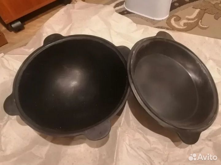 Казан чугунный 10л с крышкой-сковородой +шумовка