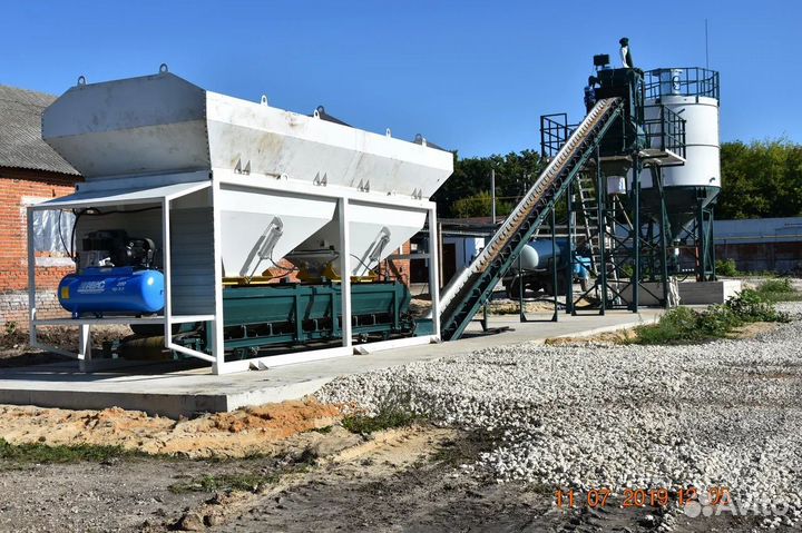 Бетонный завод ленточный 54 м3