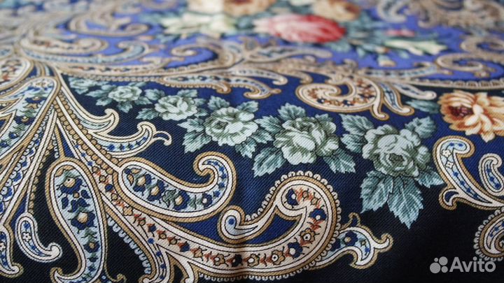 Павловопосадский платок новый шерстяной