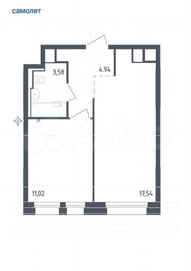 1-к. апартаменты, 36,2 м², 9/23 эт.