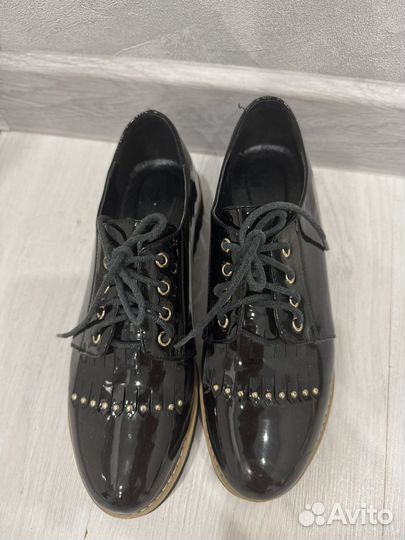 Лоферы кожанные женские 38