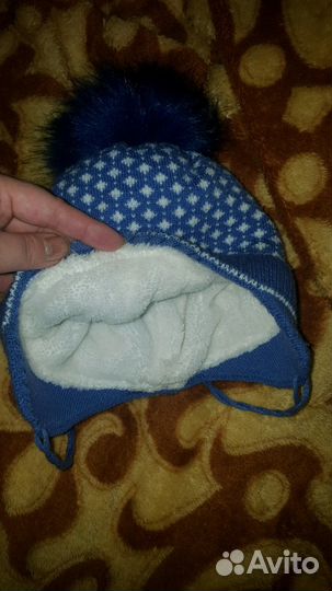 Зимняя шапка для мальчика на год