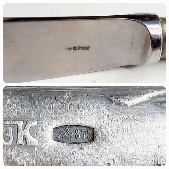 Нож для масла с серебряной ручкой 875пр