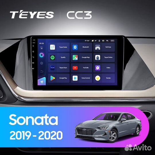 Магнитола Teyes CC3 3/32 Hyundai Sonata 2019+