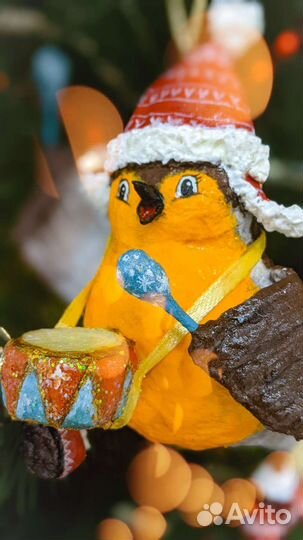 Ватные елочные игрушки