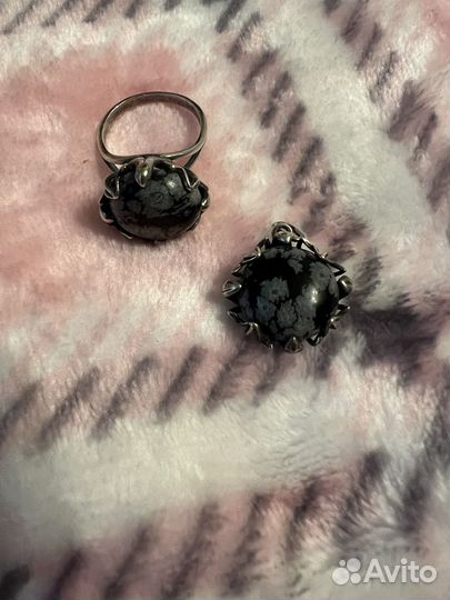 Серьги, кольца серебро