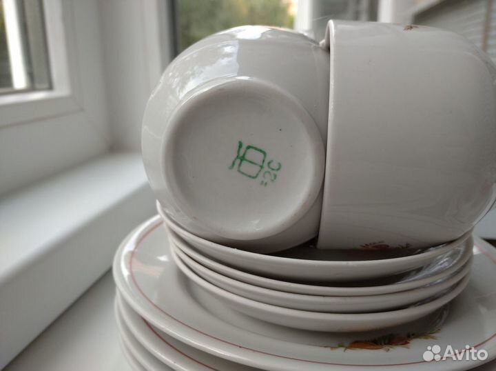 Чайные пары и десертные тарелки СССР