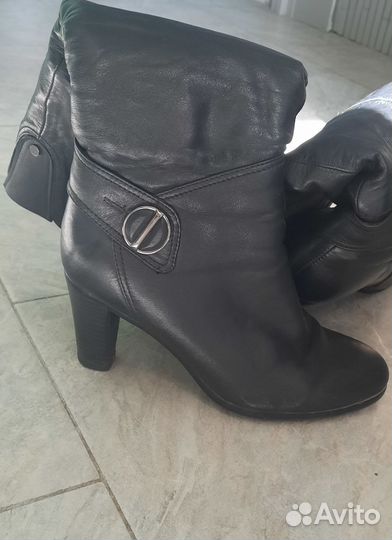 Сапоги зимние женские 37 кожаные б/у