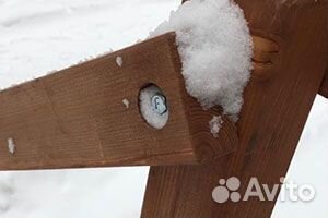 Зимняя деревянная горка swan-3