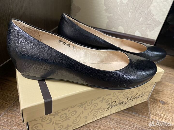 Туфли женские кожаные, размер 38