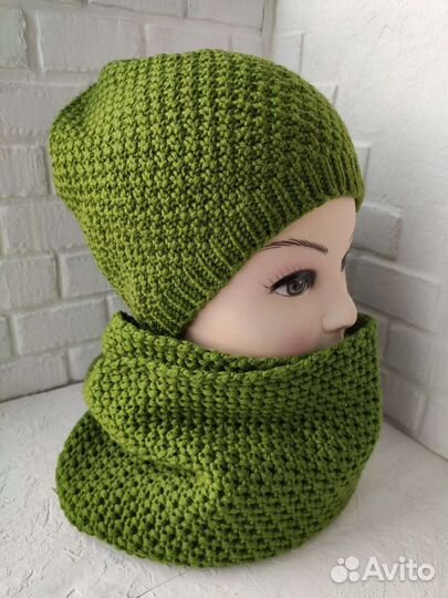 Шапка бини и снуд меринос