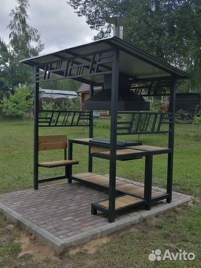 Мангал с крышей мангал в стиле лофт