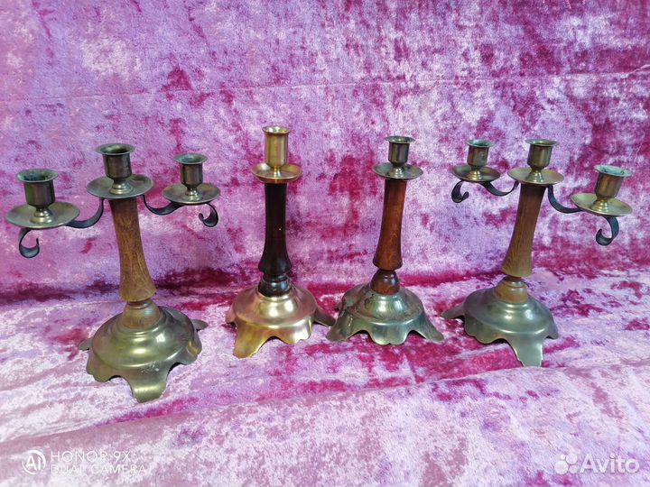 Подсвечники латунь СССР