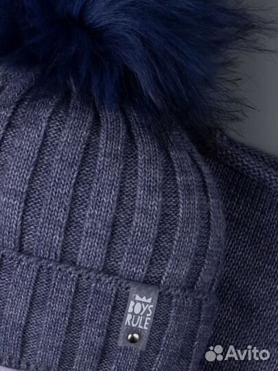 Шапка зимняя для мальчика 4-5 лет