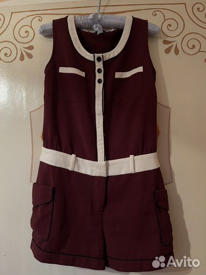 Комбинезон befree 42-44 женский бело-бордовый