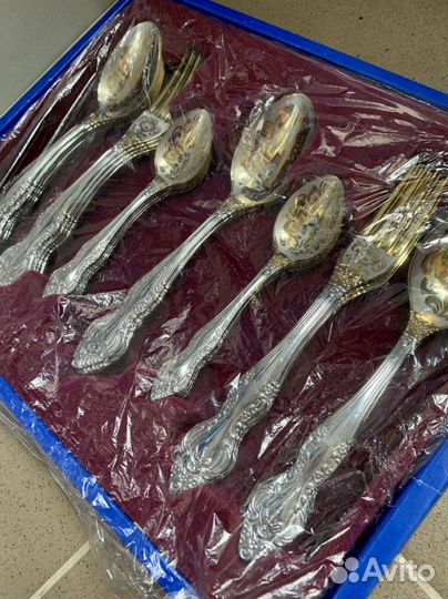 Набор столовых приборов, нерж. сталь, нов