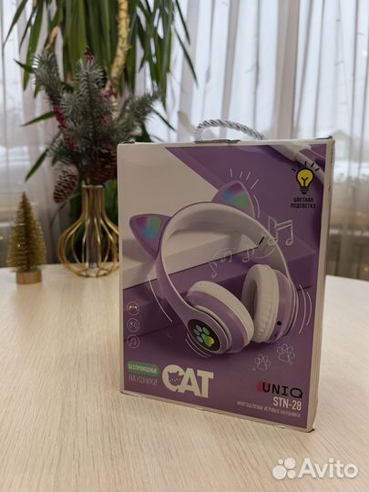 Беспроводные наушники с ушками новые