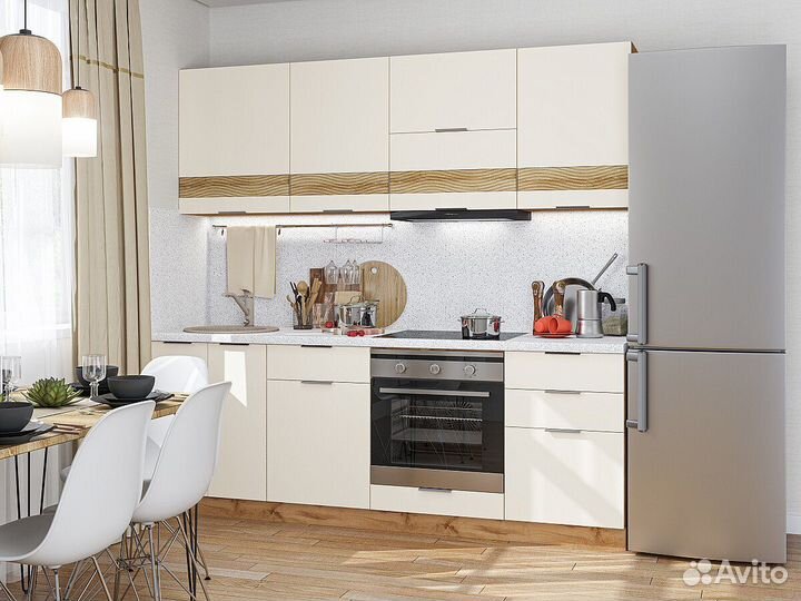 Кухня Терра-01 Ваниль софт. Москва и мо