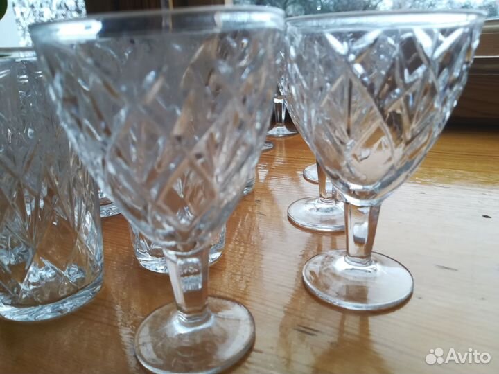 Хрустальные рюмки и другая посуда новая СССР