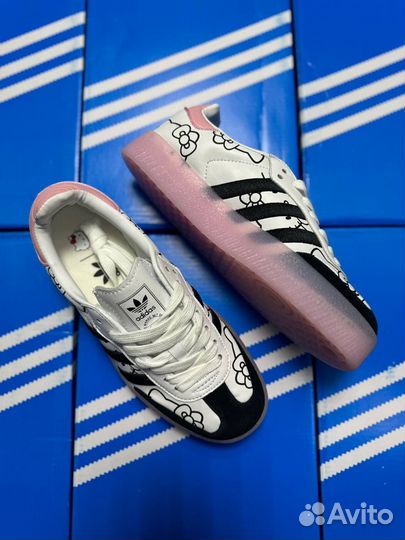 Кеды женские Adidas Samba x Hello Kitty Белые