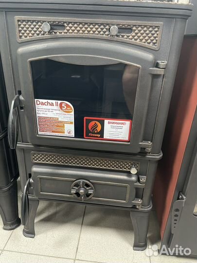 Чугунный печь камин fireway dacha 2 патина