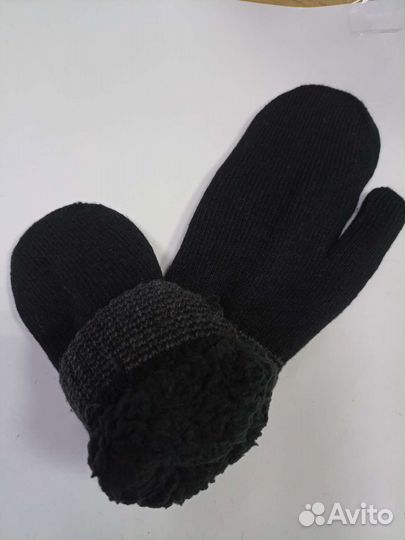 Варежки мужские новые. Искуственный мех внутри