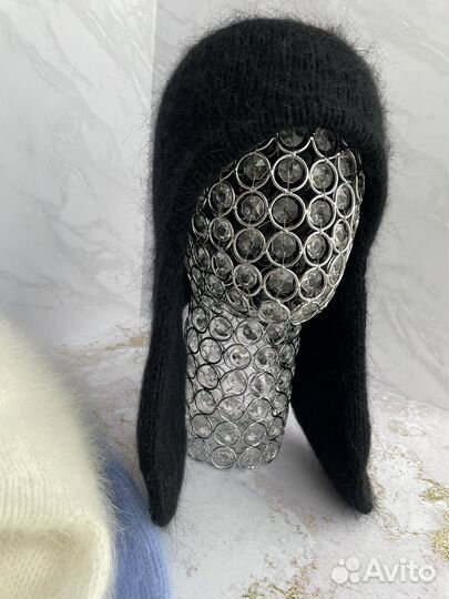 Ушанка на зиму из ангоры