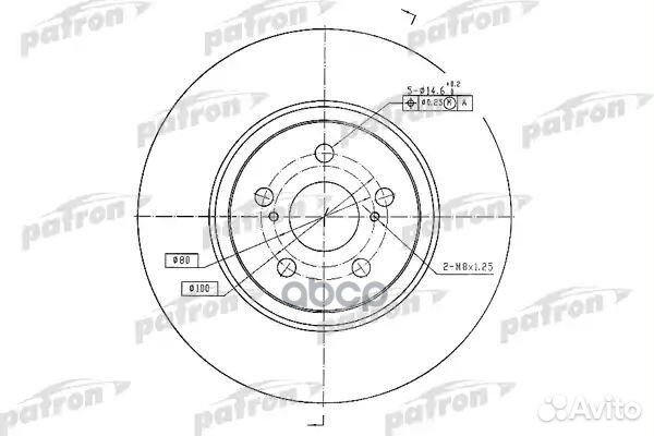Диск тормозной передн toyota:avensis 09.03,AVE