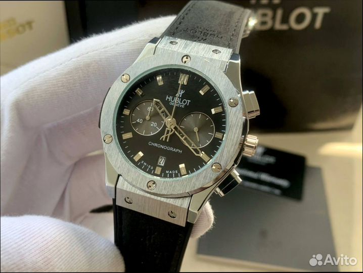 Часы мужские Hublot silver