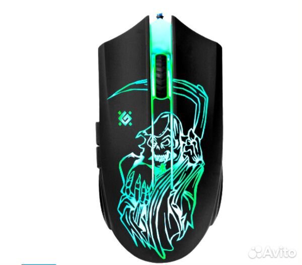 Мышь проводная игровая (3200DPI) +коврик (Ghost)