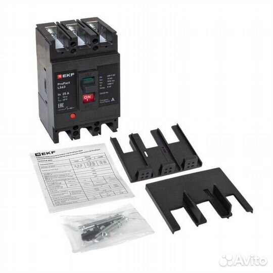 Выключатель автоматический 3п 25А 15кА LS63 ProPact EKF mccb-63-15-3-25-ls