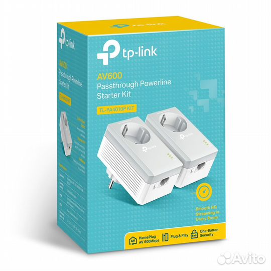 Сетевой адаптер AV600 Powerline Adapter with AC Pa