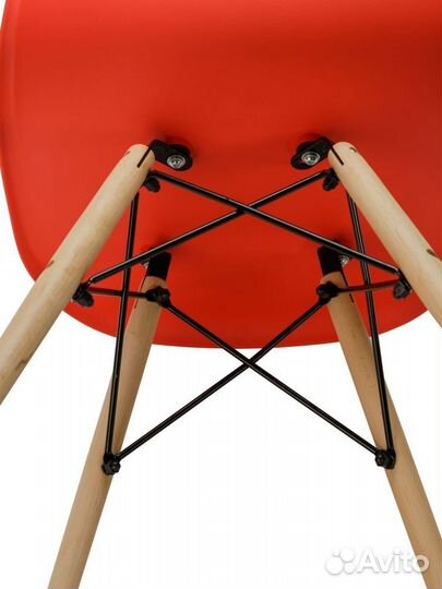 Стул в стиле eames DSW,красный, 1 шт