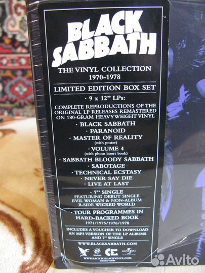 Black Sabbath The Vinyl Collection 1970-1978 Box