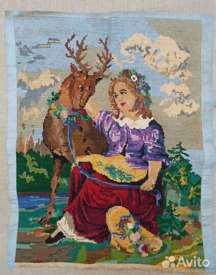 Две вышитые картины