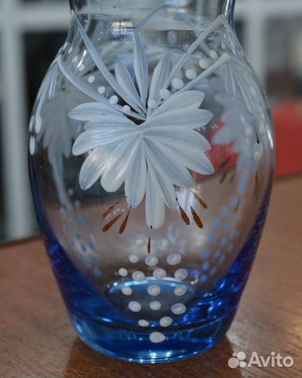 Стеклянная вазочка (ручная роспись )