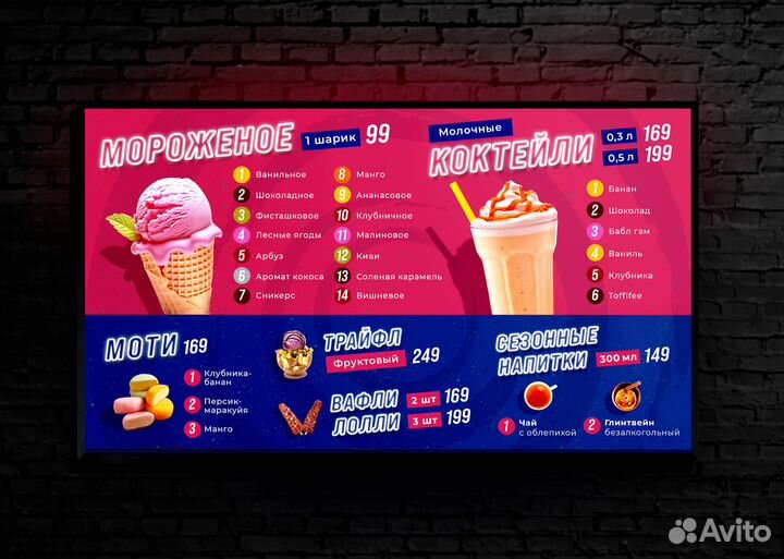 Дизайн меню для кафе и ресторанов