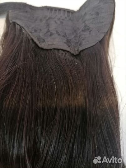 Хвост из натуральных волос