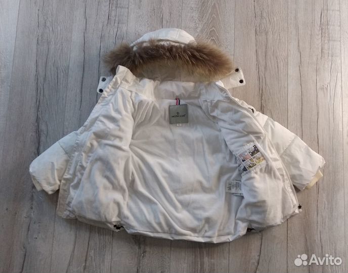 Комплект зимний Moncler бело-синий (116)