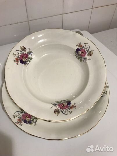 Тарелка суповая СССР, раритет, зик Конаково