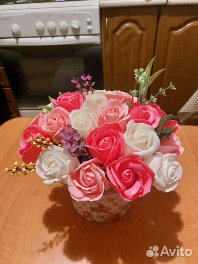 Букет из мыльных роз