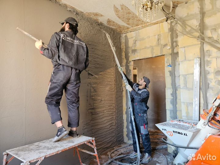 Ищем бригаду штукатуров на машинную штукатурку