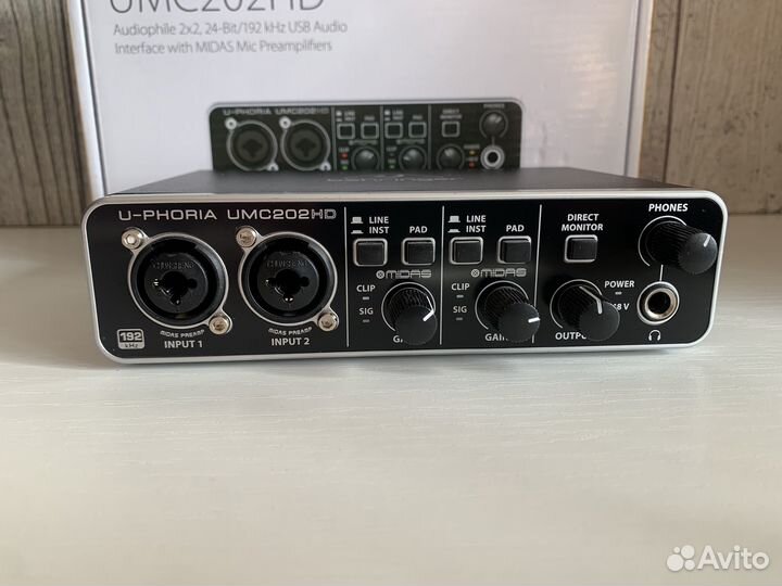 Behringer umc202hd веешняя звуковая карта