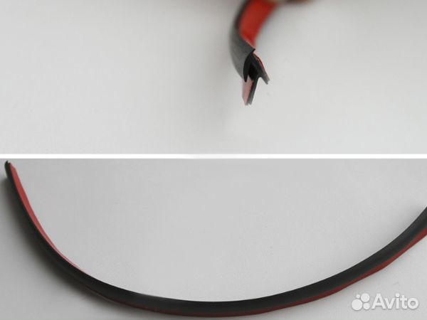 Уплотнитель со скотчем, с двух сторон черный