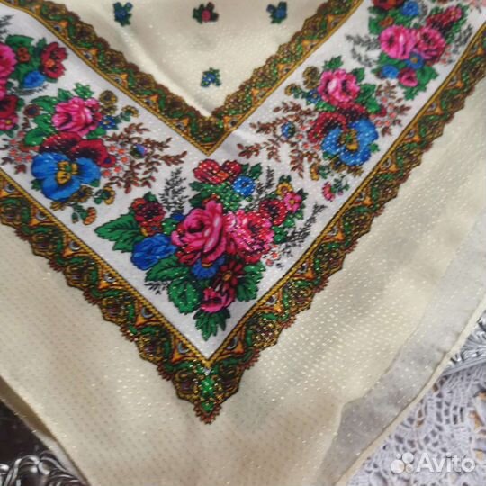 Винтажный платок люрекс