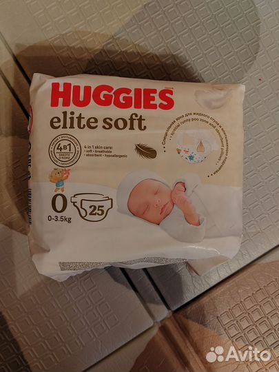 Подгузники huggies elite soft 0