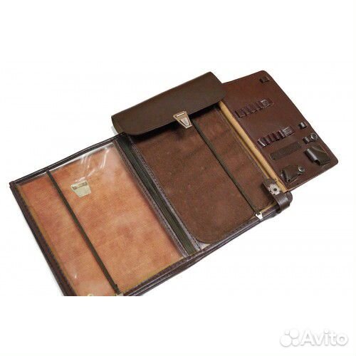 Новая сумка (планшет офицерский кожаный коричн)