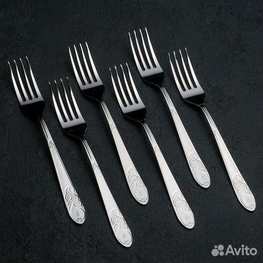 Набор столовых приборов 'Узоры', 18 предметов, тол