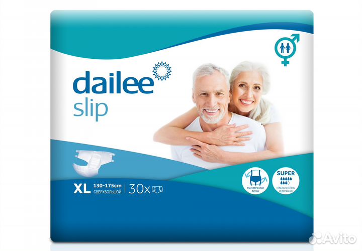 Памперсы для взрослых XL (4) Dailee Super Slip