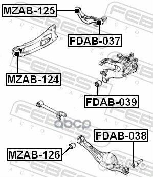 Сайлентблок заднего рычага fdab038 Febest